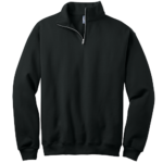 Black 1/4-Zip Cadet Collar Sweatshirt