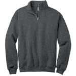 Black Heather 1/4-Zip Cadet Collar Sweatshirt