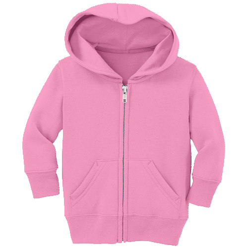 Candy Pink Infant/Toddler Full-Zip Hooded Sweatshirt