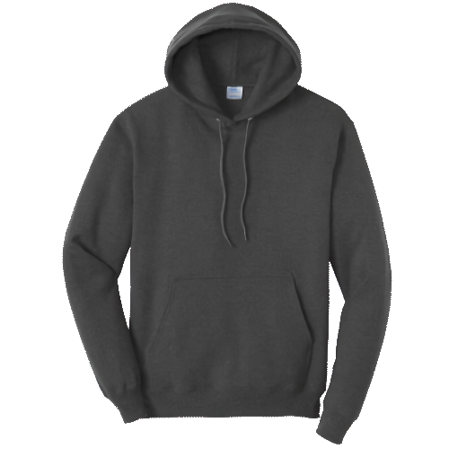 Dark Heather Gray Pullover Hooded Sweatshirt (1)