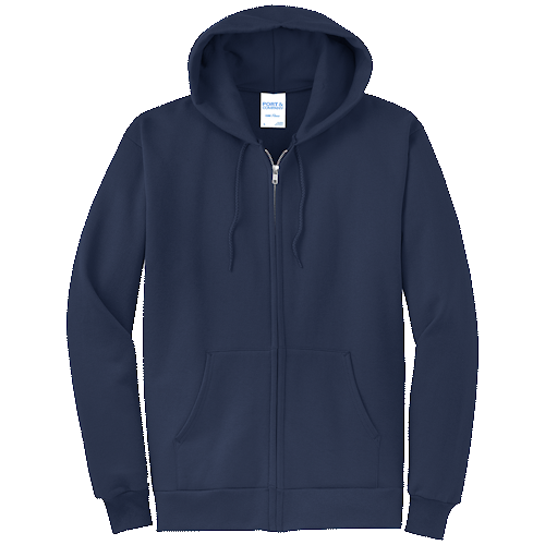Navy Blue Full-Zip Hooded Sweatshirt (1)