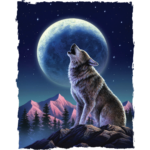 Wolf (Howling in color)