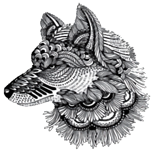 Wolf (Pencil Art/White)
