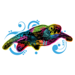Sea Turtle (Colorful Swirl)
