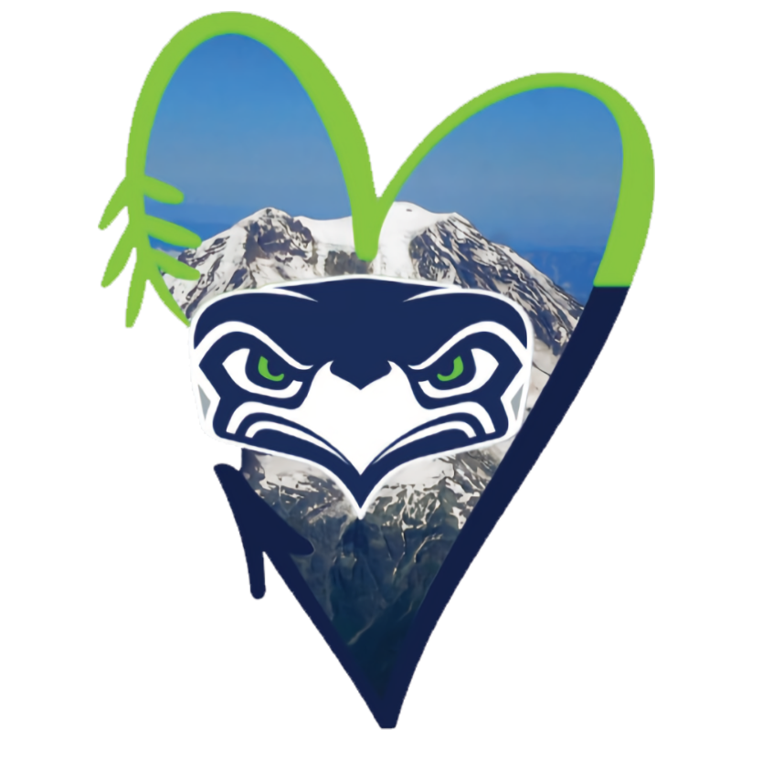 Seahawk Heart With Mt Rainer