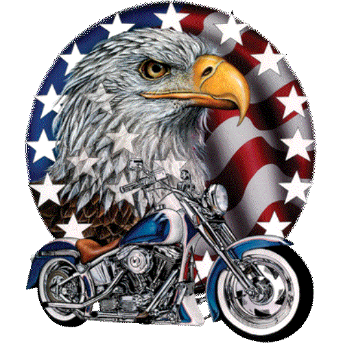 Motorcycle (Red White Bold - Eagle)