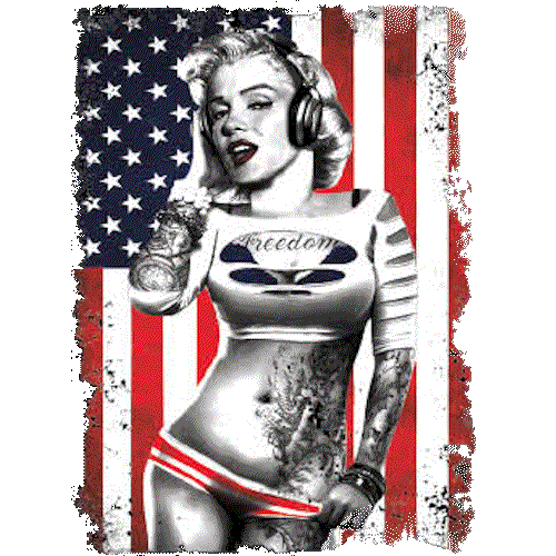 Marilyn Monroe (Flag With Headphones)