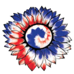 Sunflower (Red White Blue Tie Dye – Flower)
