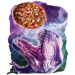 Pizza Dinosaur in Space