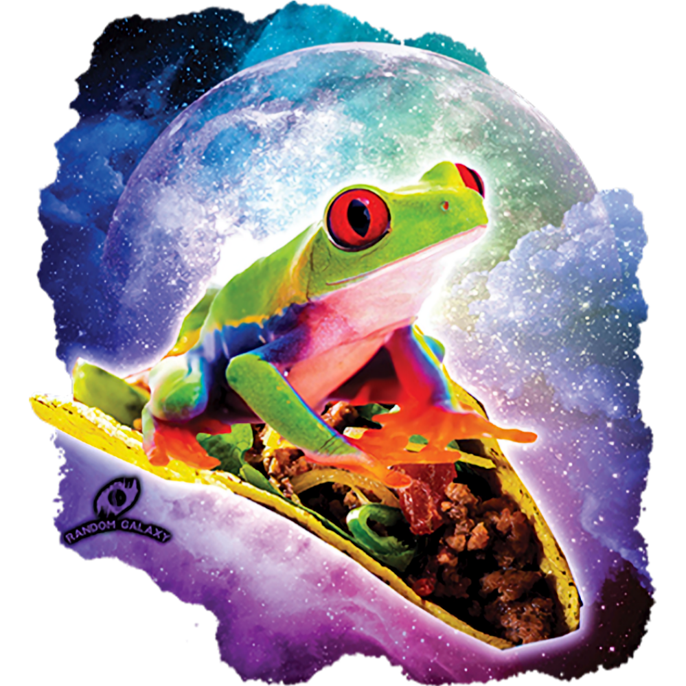 Frog Riding a Taco