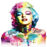 Marilyn Monroe (Tattoo Tie Dye – Sweet Love)