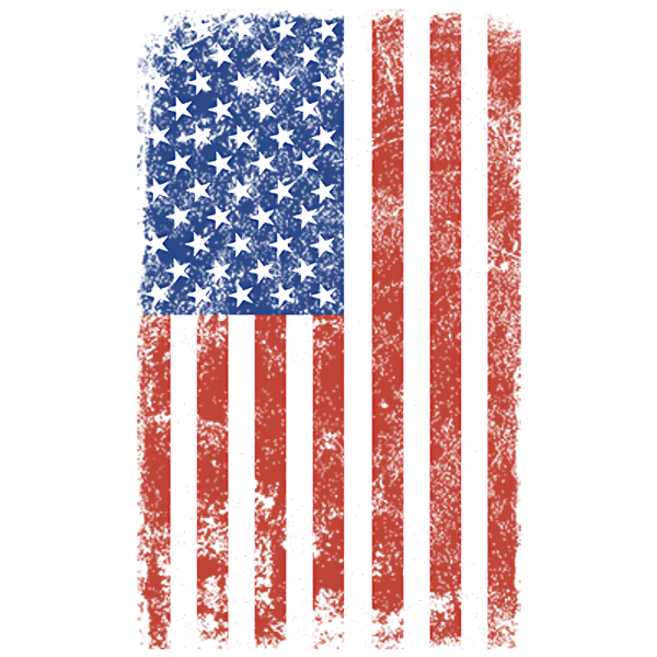 Distressed Flag (Large) Vertical Grunge Color