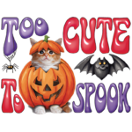 Too Cute To Spook (Halloween – Pumpkin)
