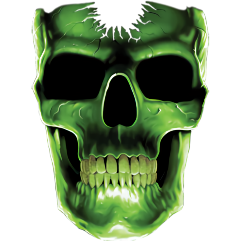 Skull (Green Glow Bones)