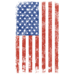 Distressed Flag (Small) Vertical Grunge Color
