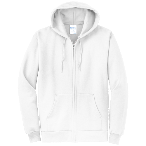 White Full-Zip Hooded Sweatshirt (1)