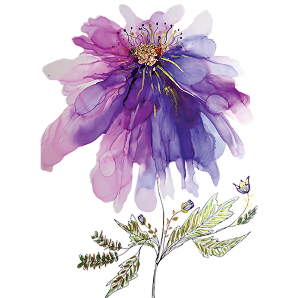 Flower – Purple Metallic
