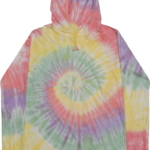 Hooded Tie Dye Zen Rainbow Long Sleeve T-Shirt