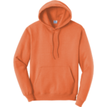 Neon Orange Pullover Hooded Sweatshirt
