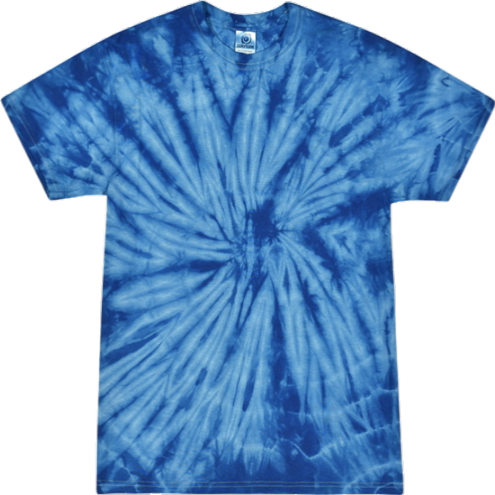 Spiral Royal Blue Youth Tie Dye Tee