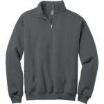 Charcoal Grey 1/4-Zip Cadet Collar Sweatshirt