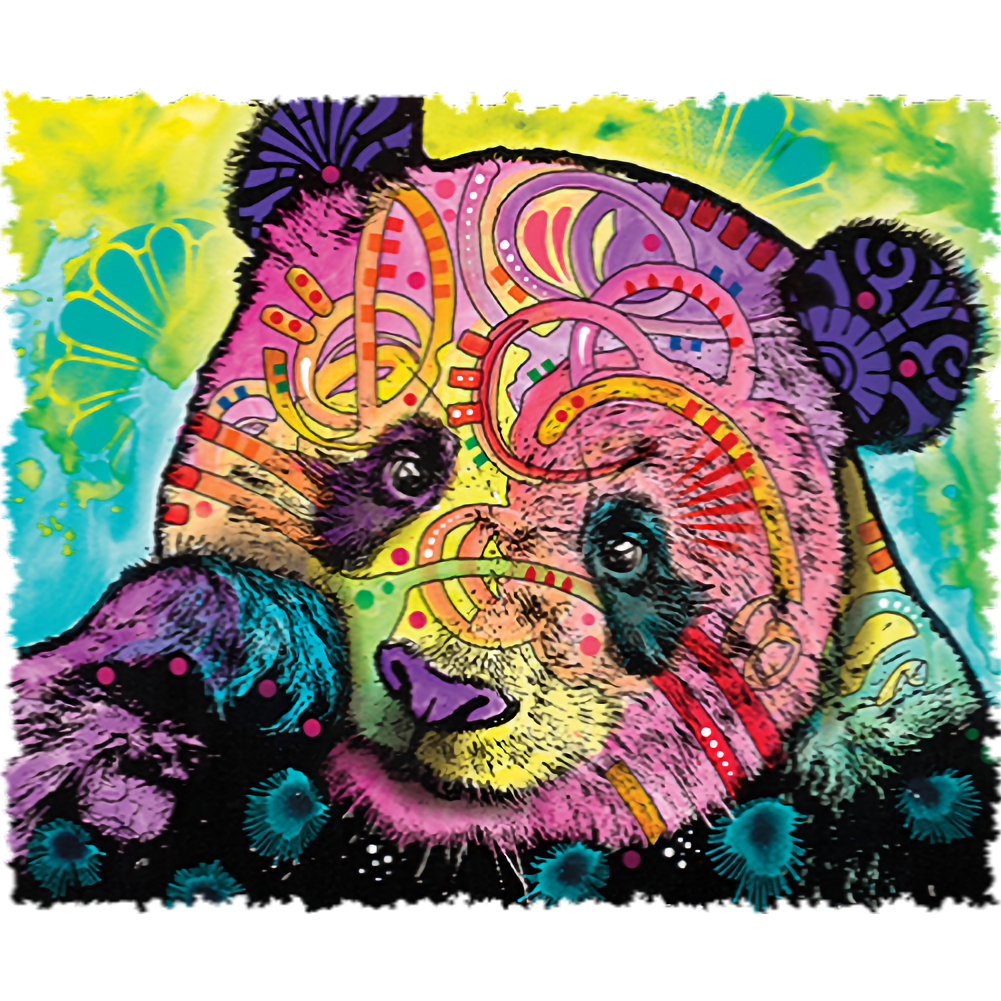Panda Bear (Psychedelic - Colorful)