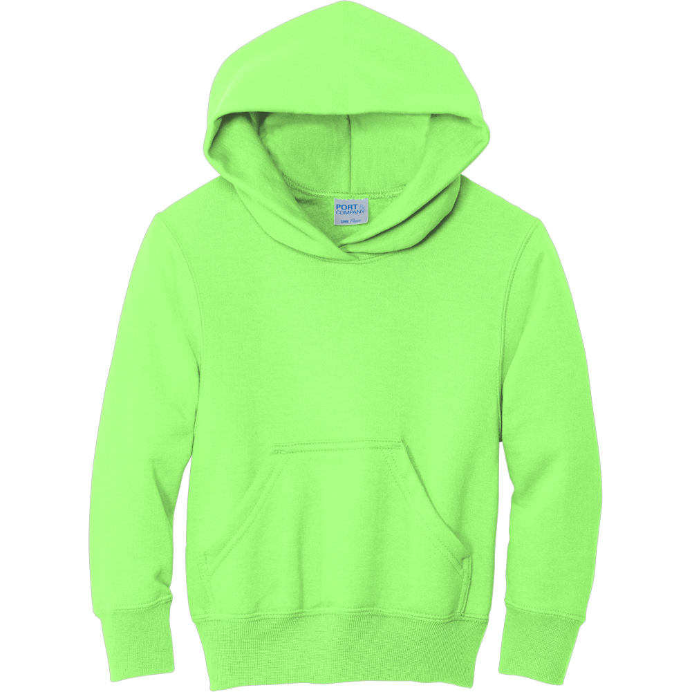 Neon Green Youth Pullover Hooded Sweatshirt