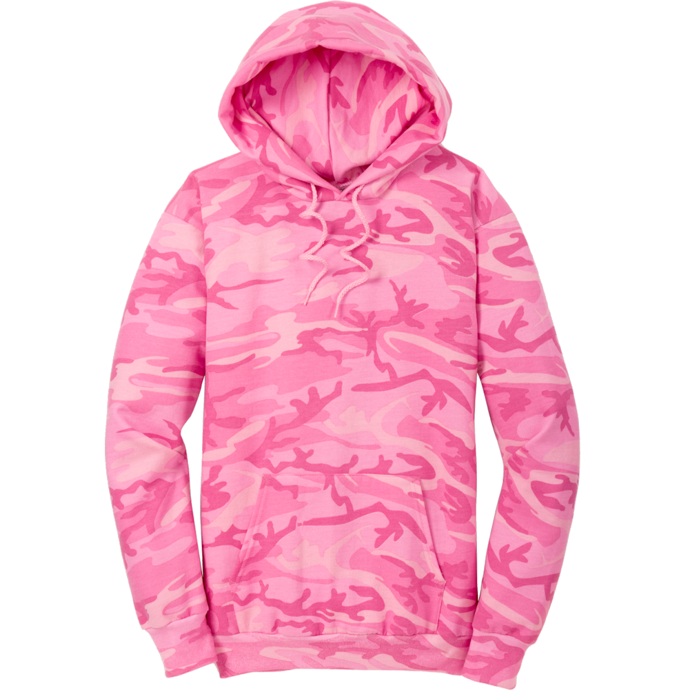 Camo (Pink Camo) Pullover Hooded Sweatshirt
