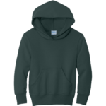 Dark Green Youth Pullover Hooded Sweatshirt