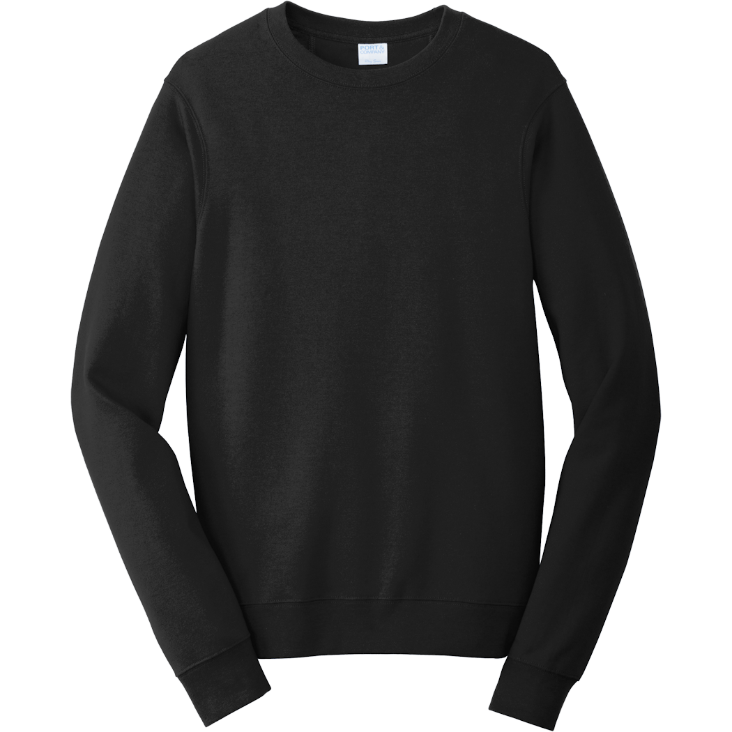 Black Ring Spun Crewneck Sweatshirt (DTG)