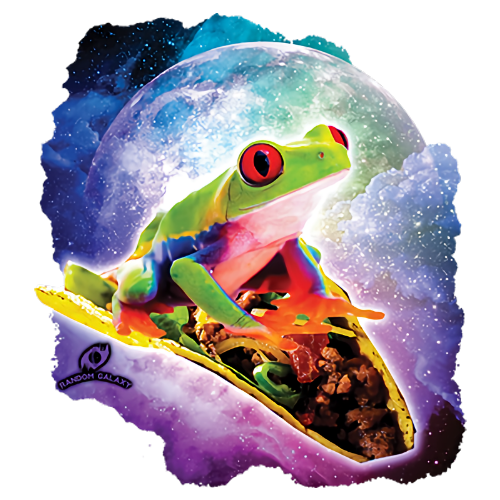 Frog Riding a Taco