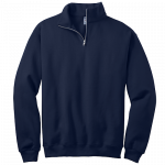 Navy 1/4-Zip Cadet Collar Sweatshirt