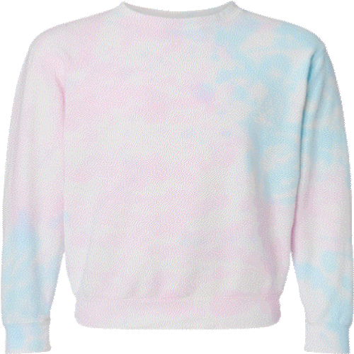 NEW Tie-Dyed (Cotton Candy) Midweight Pullover Sweatshirt