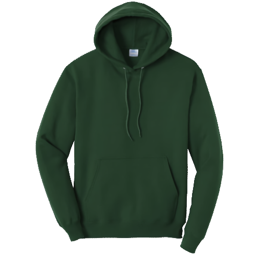 Dark Green Pullover Hooded Sweatshirt