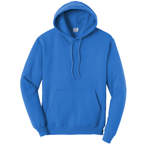 Royal Blue Pullover Hooded Sweatshirt
