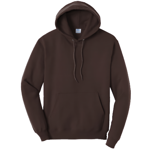 Dark Chocolate Brown Pullover Hooded Sweatshirt