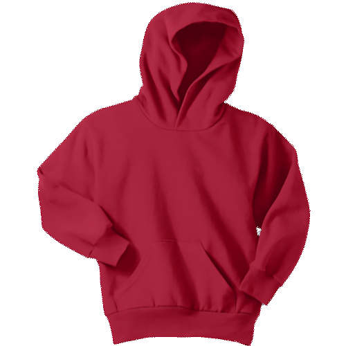 Red Youth Pullover Hooded Sweatshirt