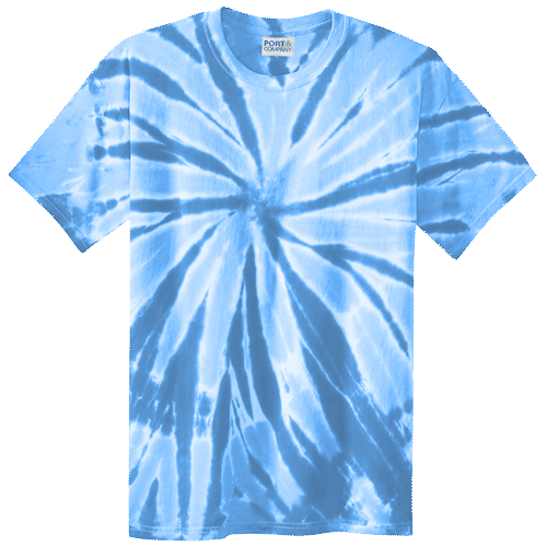 Light Blue Adult Tie-Dye T-Shirt