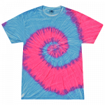 Flo Blue and Pink Adult Tie-Dye T-Shirt