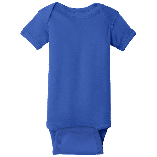 Royal Blue (Infant Short Sleeve Baby Rib Bodysuit)