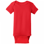 Red (Infant Short Sleeve Baby Rib Bodysuit)