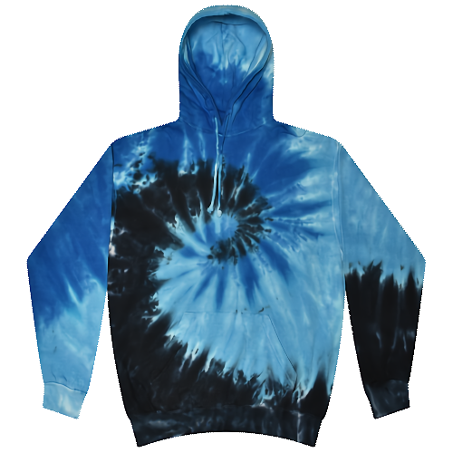 Blue Ocean Tie-Dye Pullover Hooded Sweatshirt