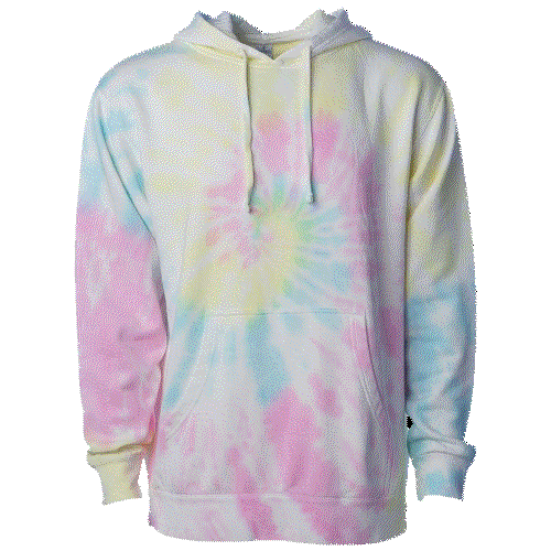 NEW Tie-Dyed (Sunset Swirl) Midweight Pullover Hooded Sweatshirt