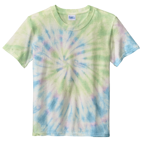 Watercolor Spiral Youth Tie Dye Tee