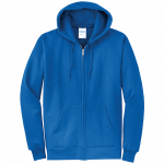 Royal Blue Full-Zip Hooded Sweatshirt