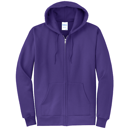 Purple Full-Zip Hooded Sweatshirt