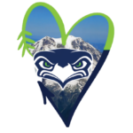 Seahawk Heart With Mt Rainer