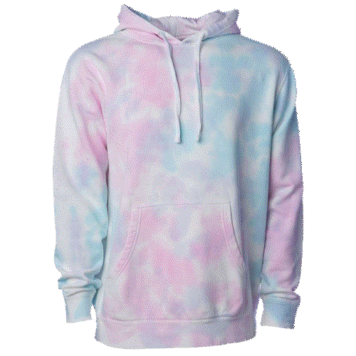 NEW Tie-Dyed (Cotton Candy) Midweight Pullover Hooded Sweatshirt