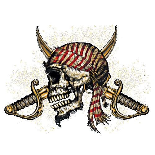 Pirate (Skull With Bandana and Swords)