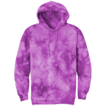 Purple Crystal Tie-Dye Pullover Hooded Sweatshirt